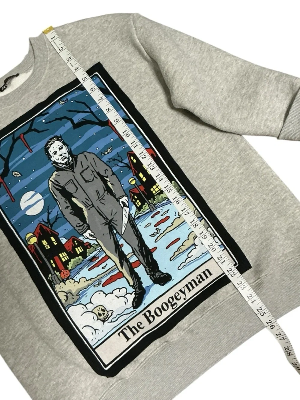 The Boogeyman Graphic Crewneck Sweater - Light Gray